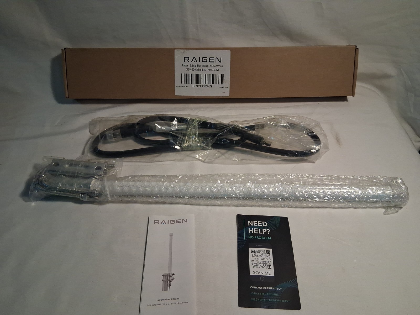 RAIGEN Helium Miner Fiberglass Antenna LoRa Indoor Outdoor Sensecap 5.8dBi