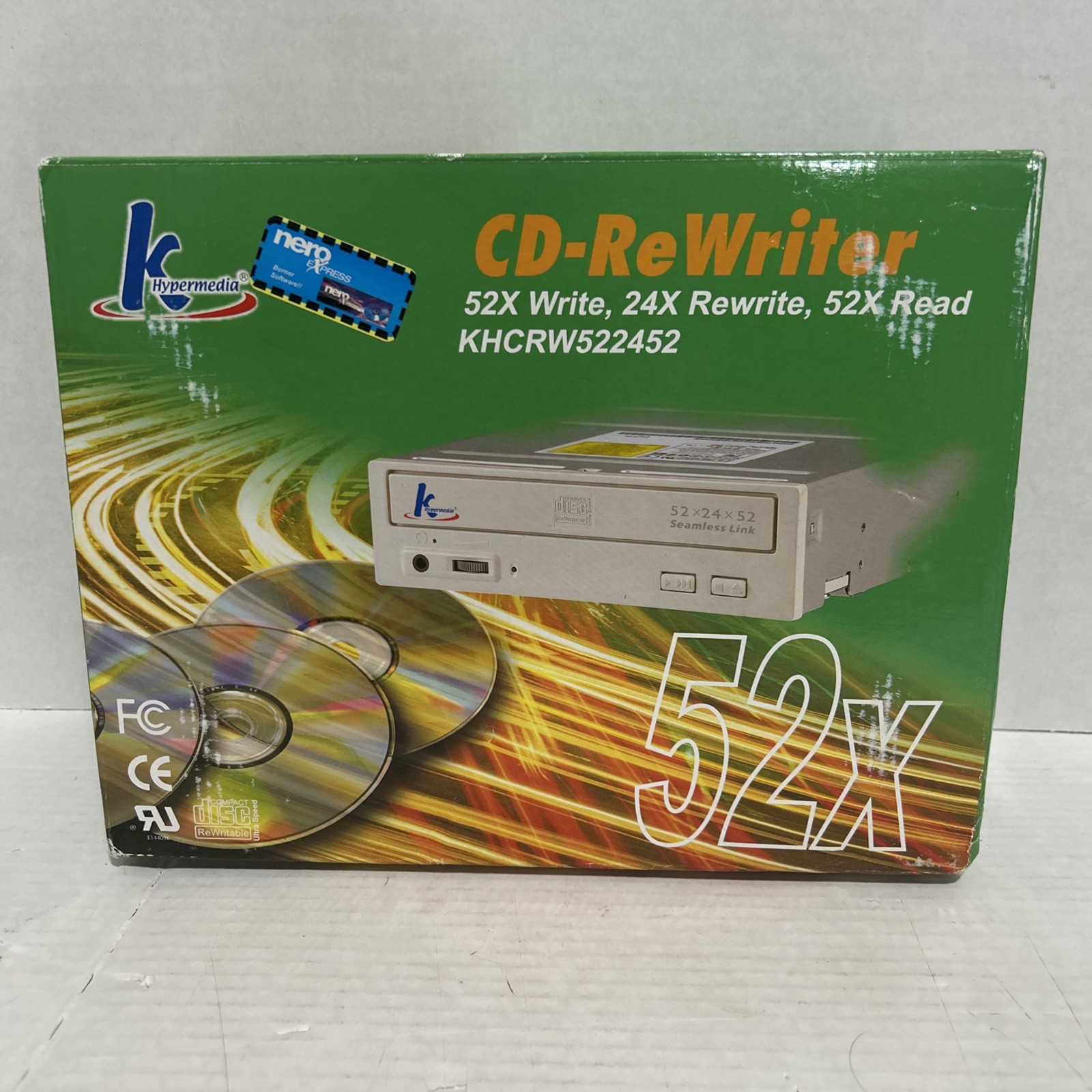 K Hypermedia 52X CD-ReWriter Internal CD-RW Desktop Computer  Open Box.