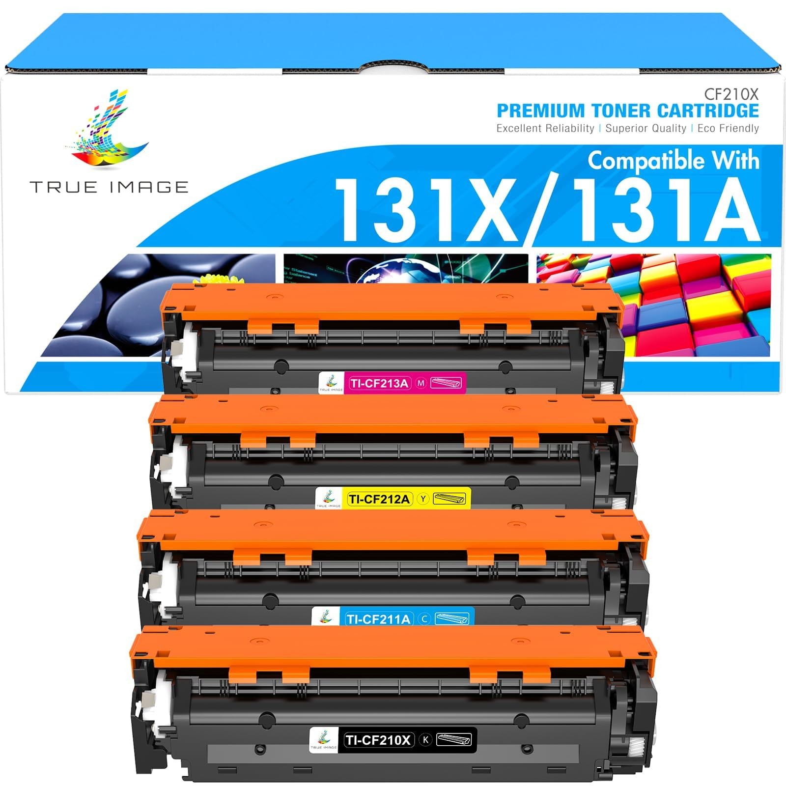 Toner Cartridge 4 Pack 131A 131X Compatible HP LaserJet Pro 200 Color