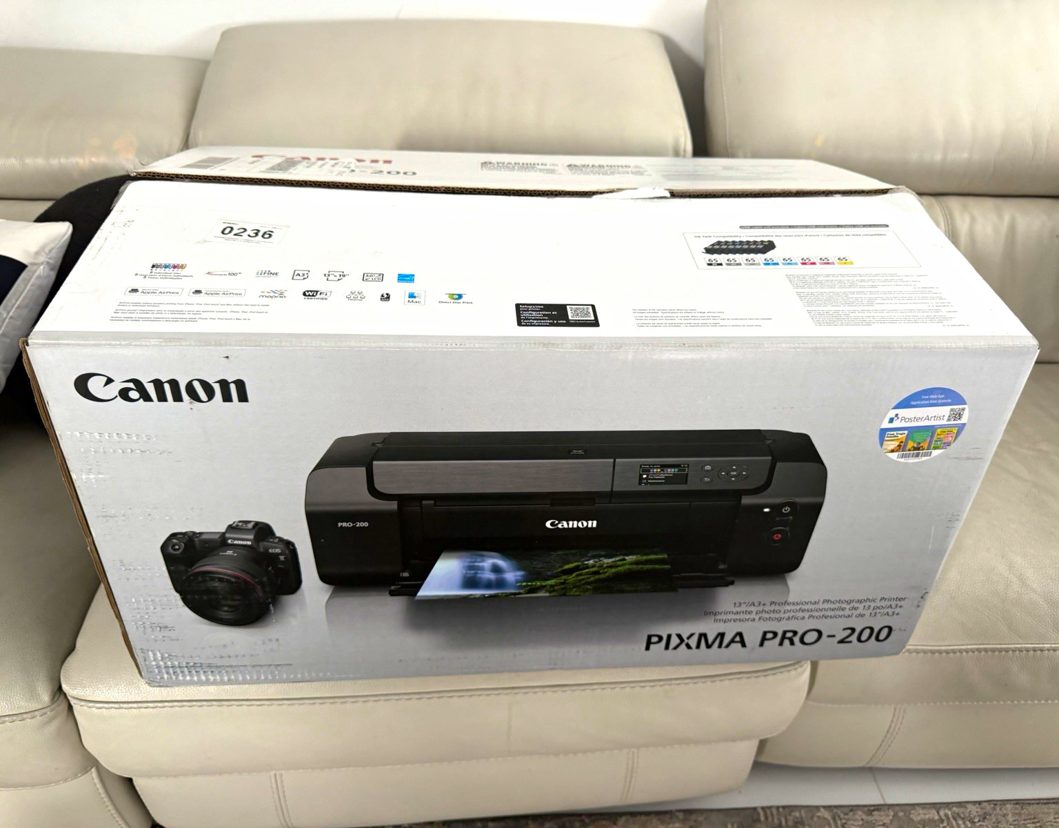 Canon PIXMA PRO-200 Pixma Wireless Color Inkjet Photo Printer A3+