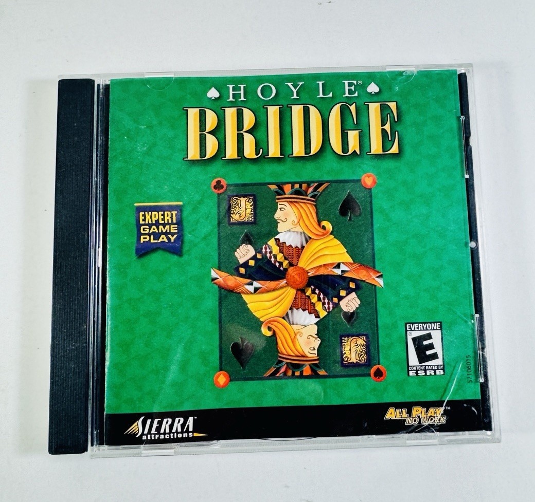 HOYLE BRIDGE 2000 PC CD Game Sierra Attractions Expert Game Play ML441