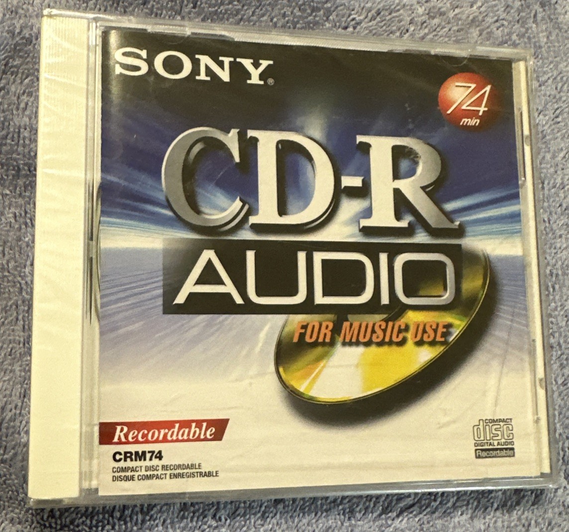 Sony CRM74 74 Min CD-R Audio Recordable Disc New Sealed