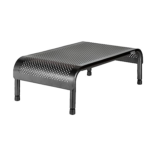 ALLSOP METAL ART ERGO 3 ADJUSTABLE MONITOR STAND, - 06494-BLACK/GRAY
