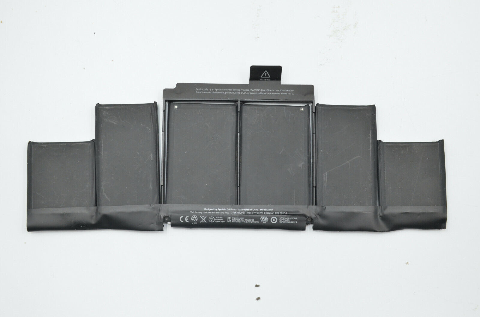 USED Original Genuine Battery A1417 for Macbook Pro A1398 15" 2012 Early 2013