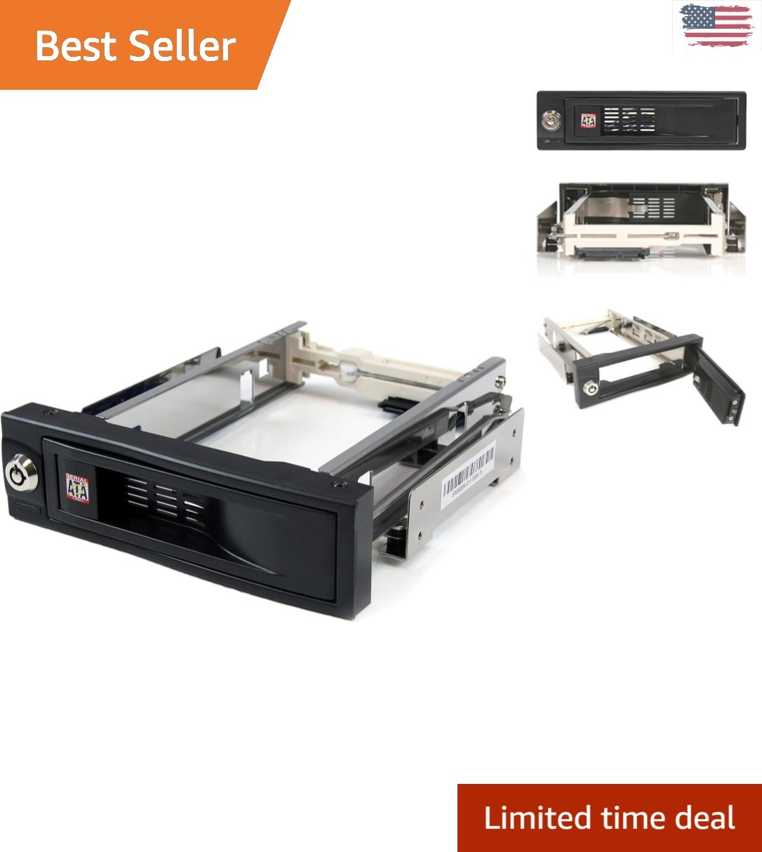 5.25" Trayless Hot Swap Enclosure for 3.5" SATA Drives - Lockable & Durable