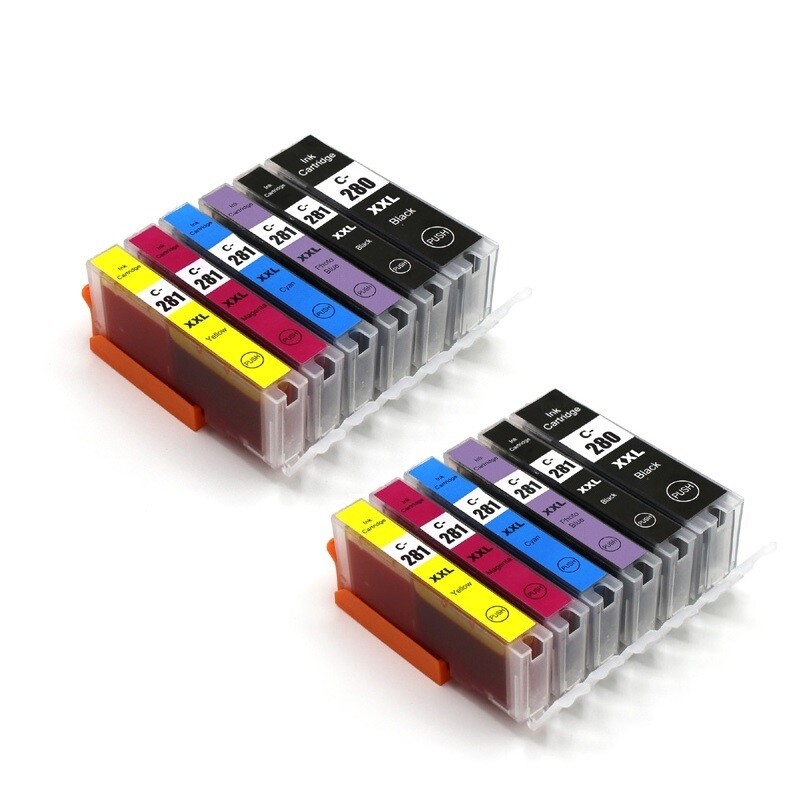 12 PK Ink Cartridge Combo Set for PGI 280 CLI 281 XXL Pixma T8100 TS8200 TS9100