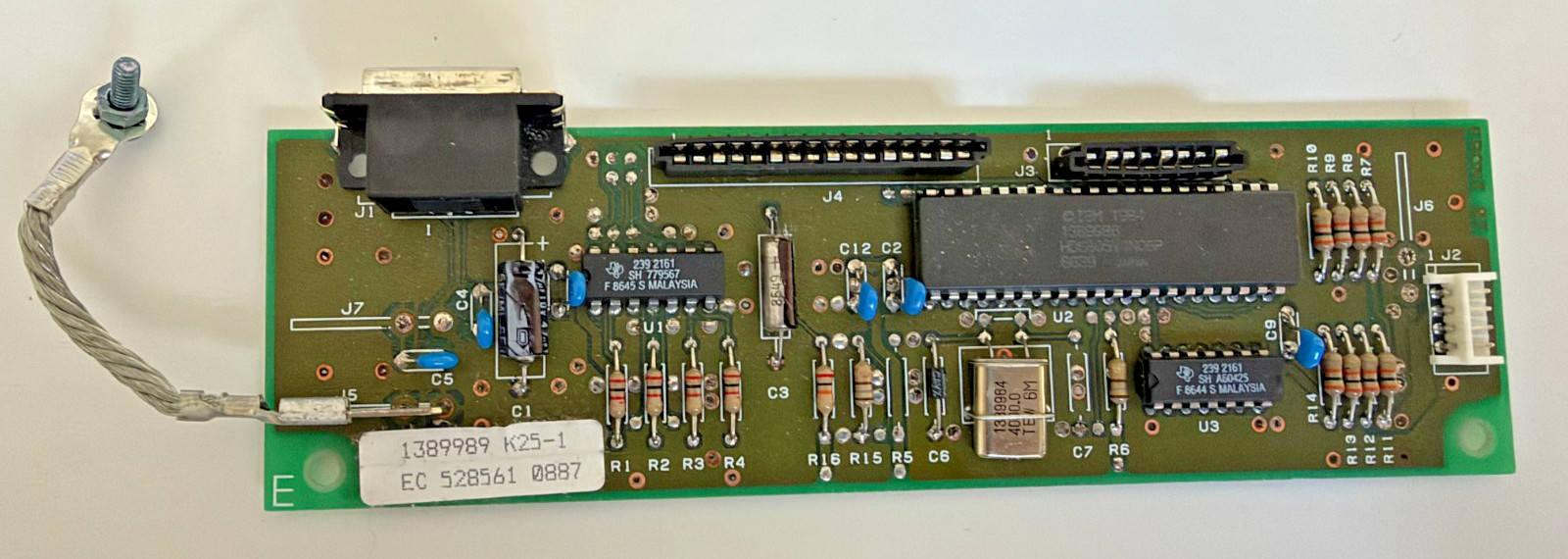 Genuine IBM Model M 101 Keyboard Controller Logic Board PCB w Ground Cable