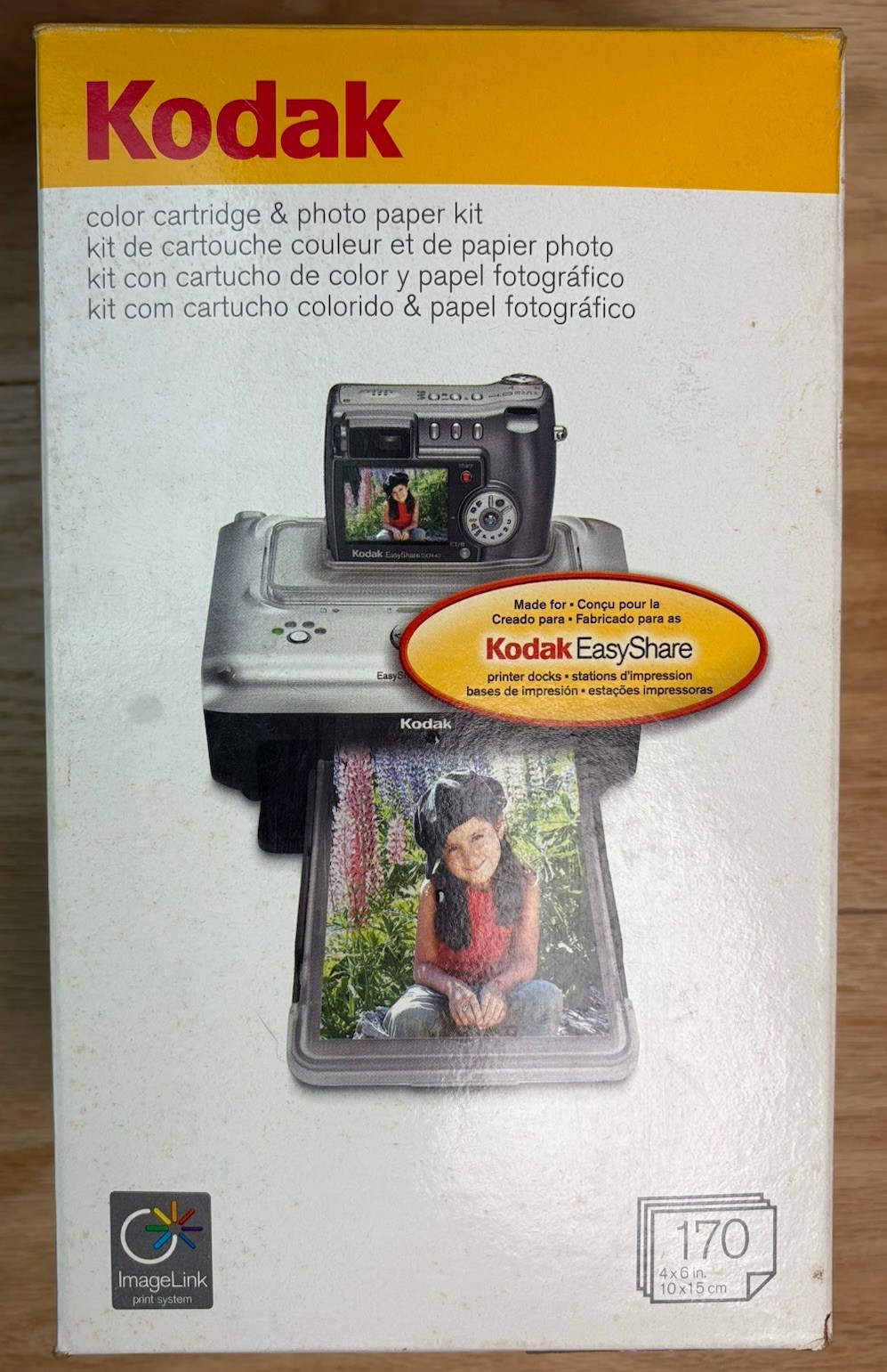 Kodak EasyShare PH-170 4 Color Cartridges 120 Sheets of 4 X 6 Photo Paper Sealed