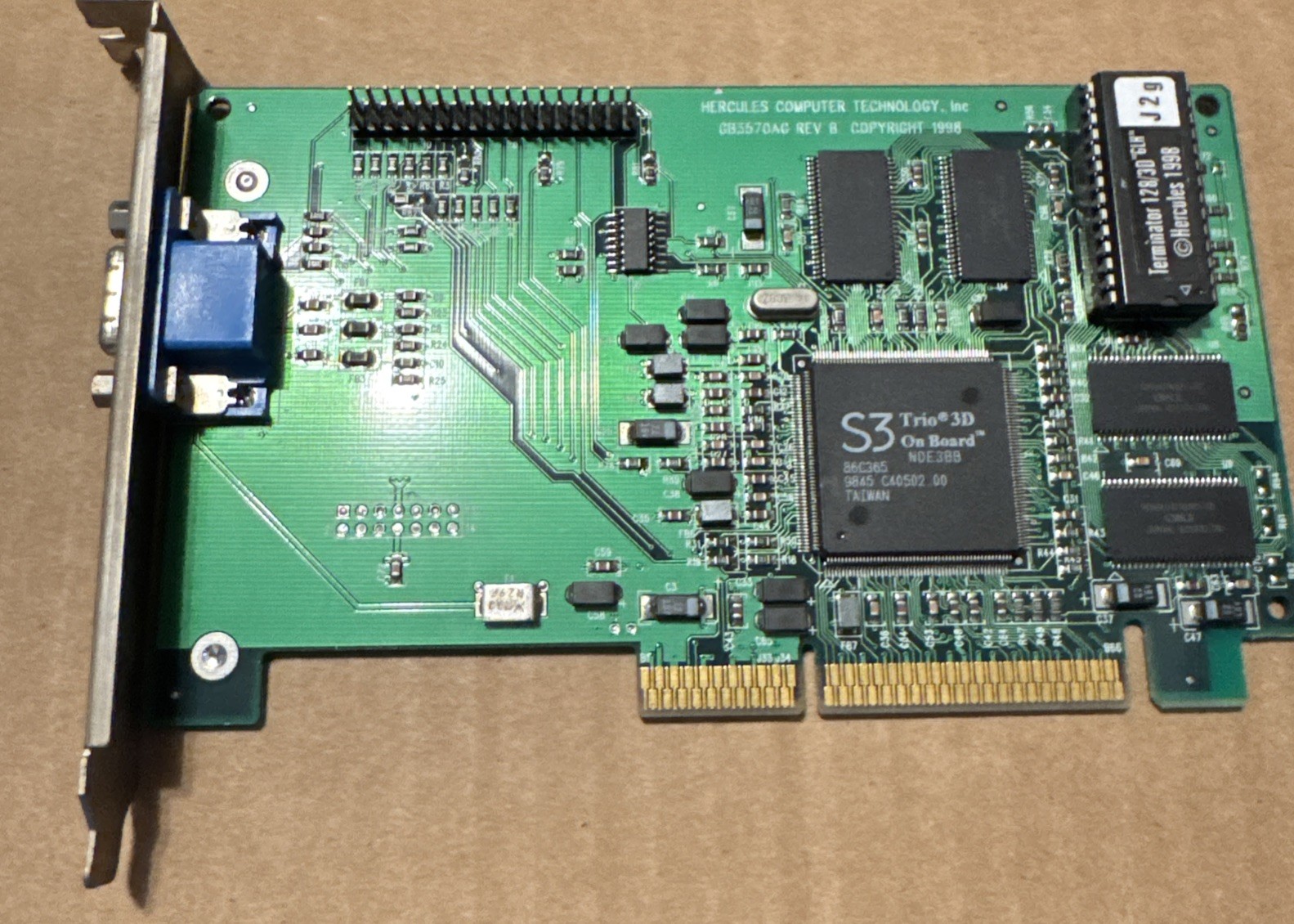 Hercules Terminator 128/3D AGP 8MB S3 Trio3D Graphics Card GB3570AG REV B