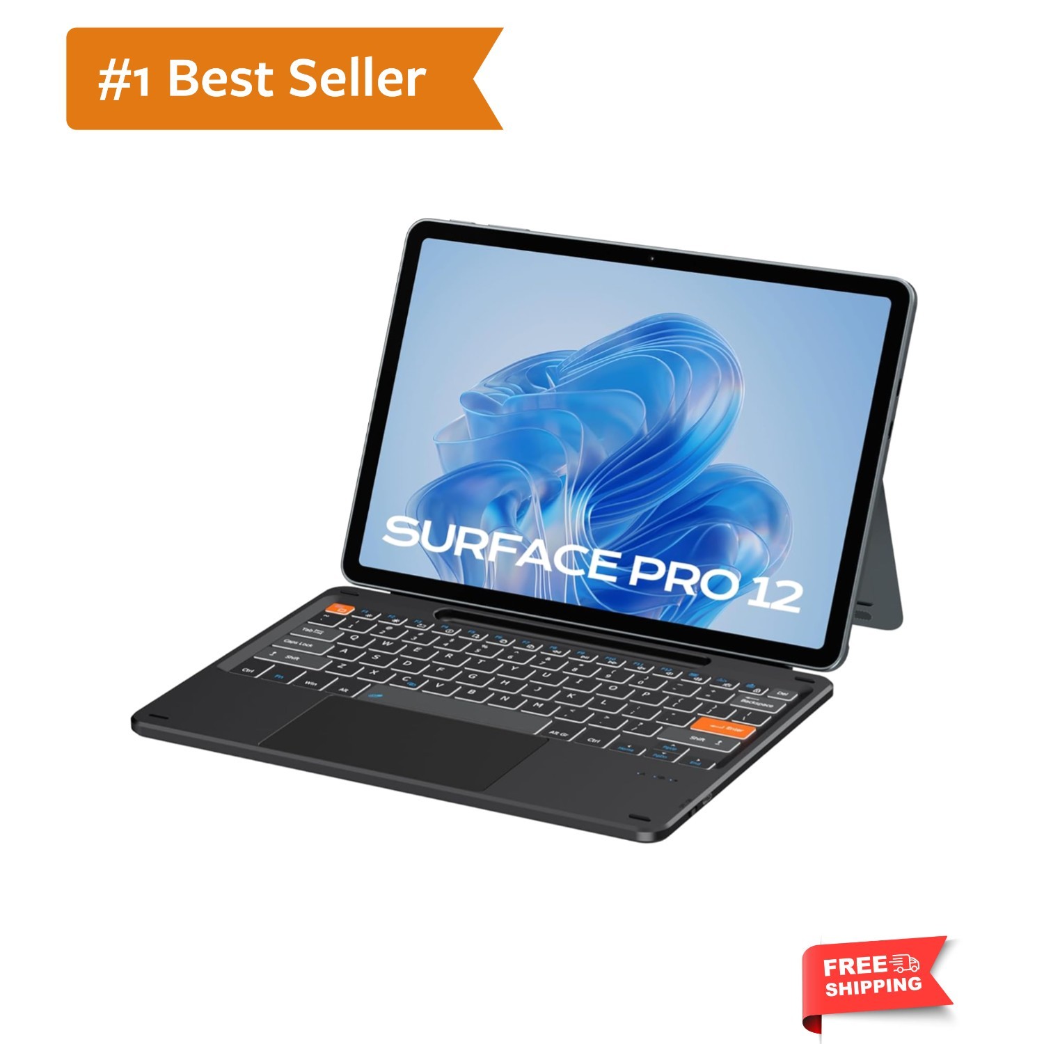 Surface Pro 12 12-inch 2025 Keyboard, Bluetooth Keyboard with Touch Pad & Pen...