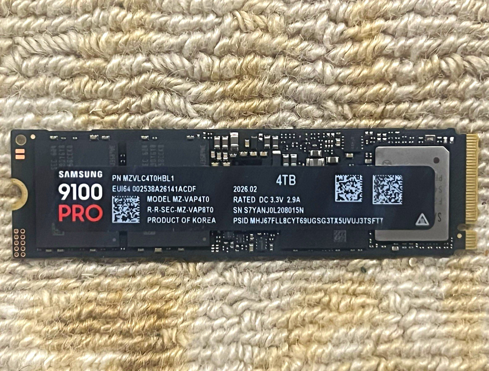 Samsung 9100 PRO 4TB M.2 2280 PCIe NVMe Internal SSD for PC Black