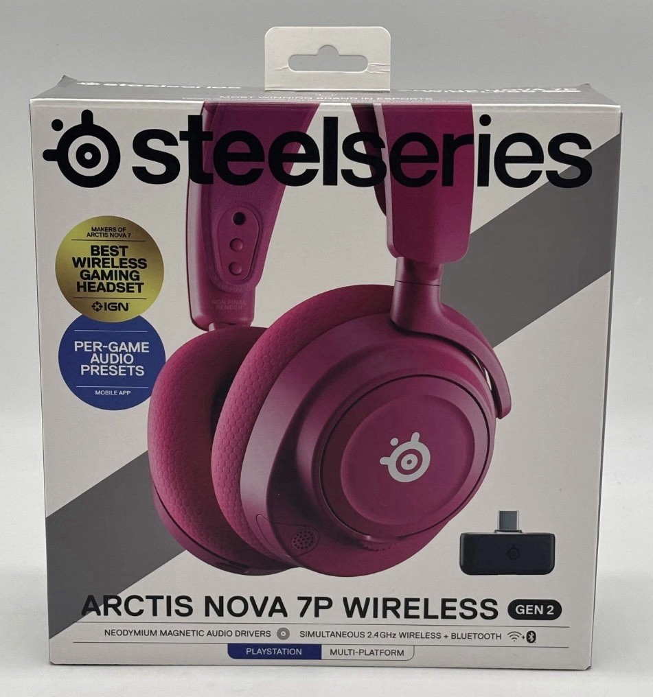 SteelSeries Arctis Nova 7P Wireless Gen 2 Wireless Gaming Headset - PS5- Magenta