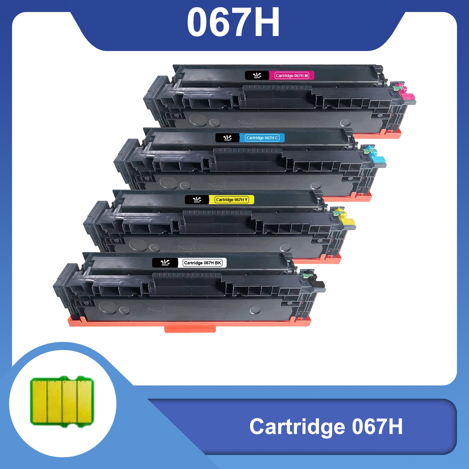 4PK 067H Toner Cartridge Compatible Replacement for Canon 67H MF656Cdw With Chip