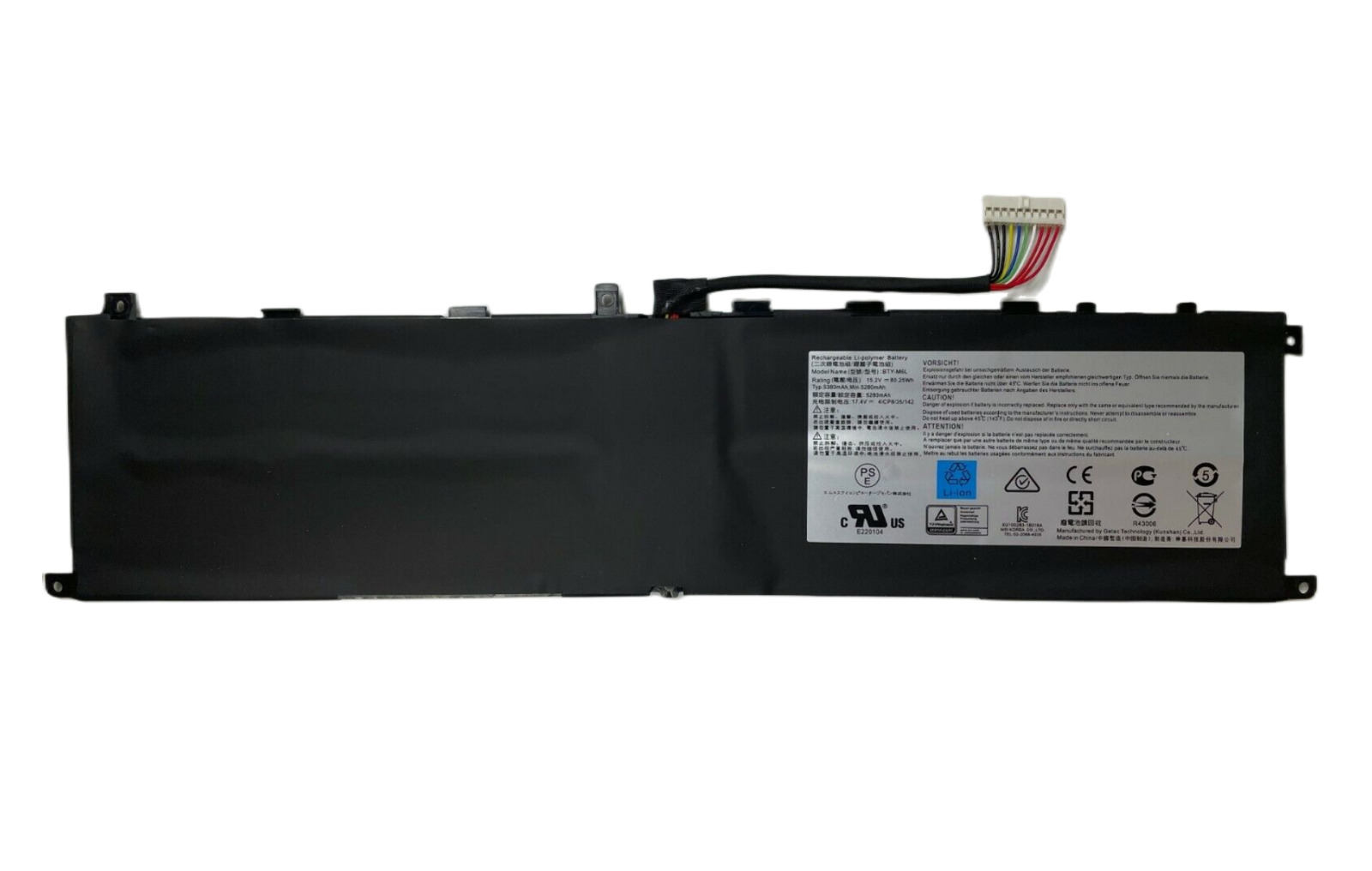 Genuine OEM BTY-M6L Battery for MSI GS65 GS75 Stealth Thin 8SE 8SF 8SG Series