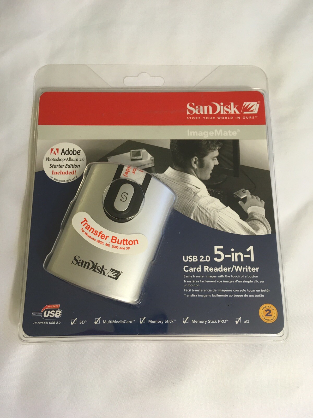 Sandisk ImageMate 5-in-1 usb 2.0 Memory Card Reader/Writer - New In Packaging