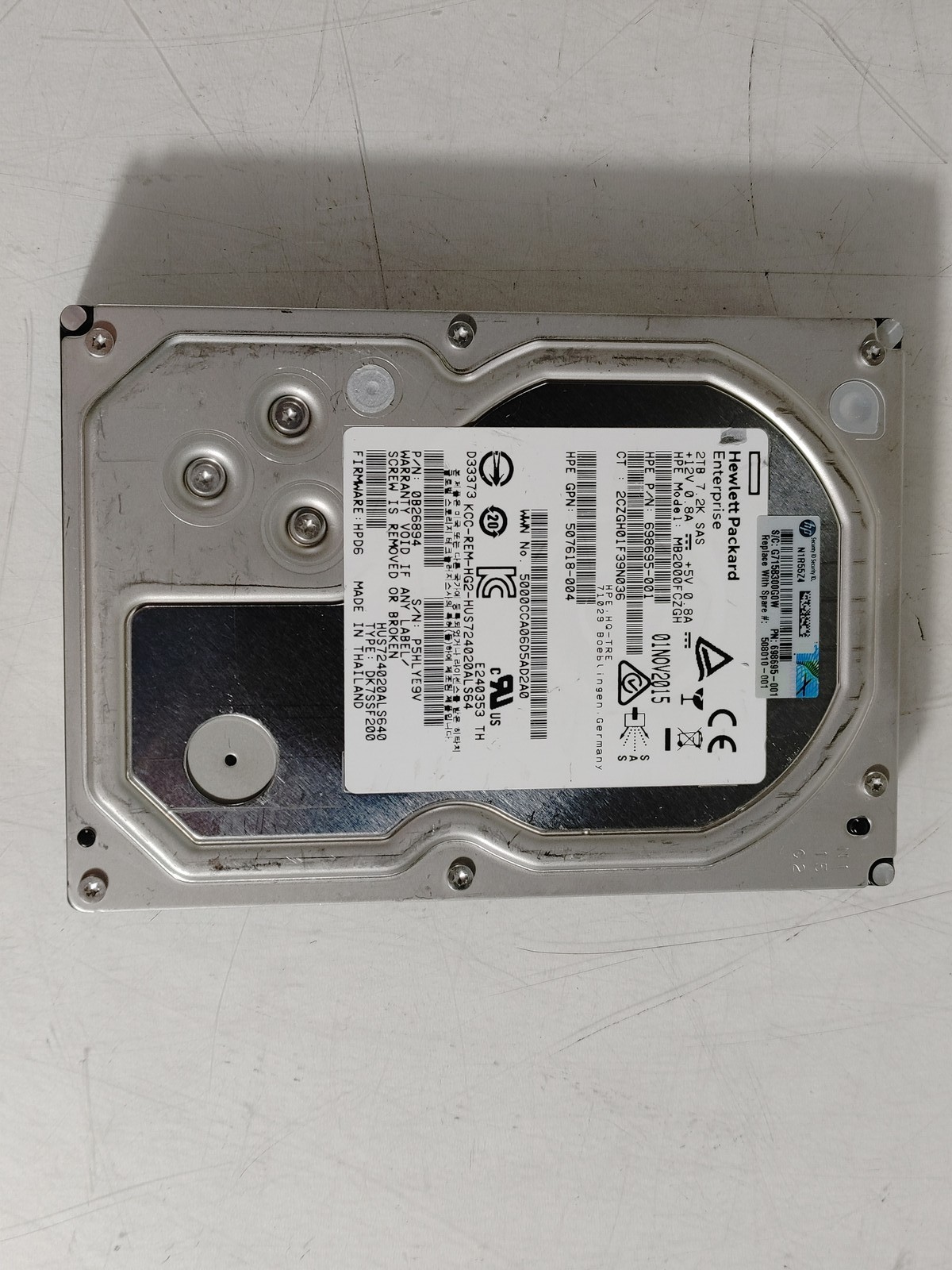 HGST HP HUS724020ALS640 2 TB SAS 2 3.5 in Drive