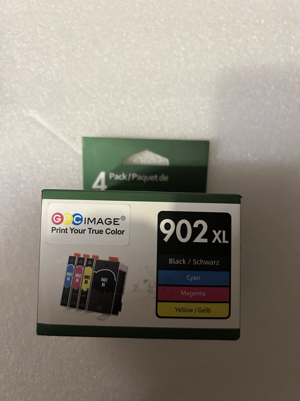New GPC IMAGE 4 Pack Black, Yellow, Cyan, Magenta for HP 902XL Ink Cartridge