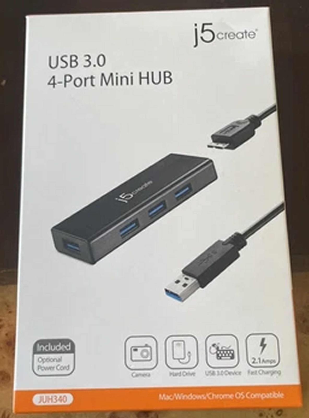 j5create US 3.0 4-Port Mini Hub JUH340