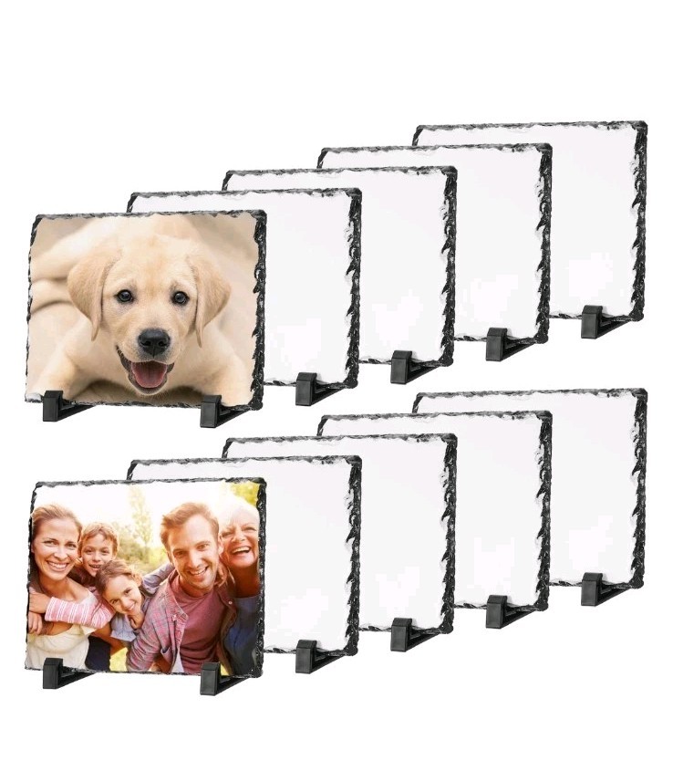 10 Pcs Sublimation Slate Blanks Rectangular 7.9 x 6"