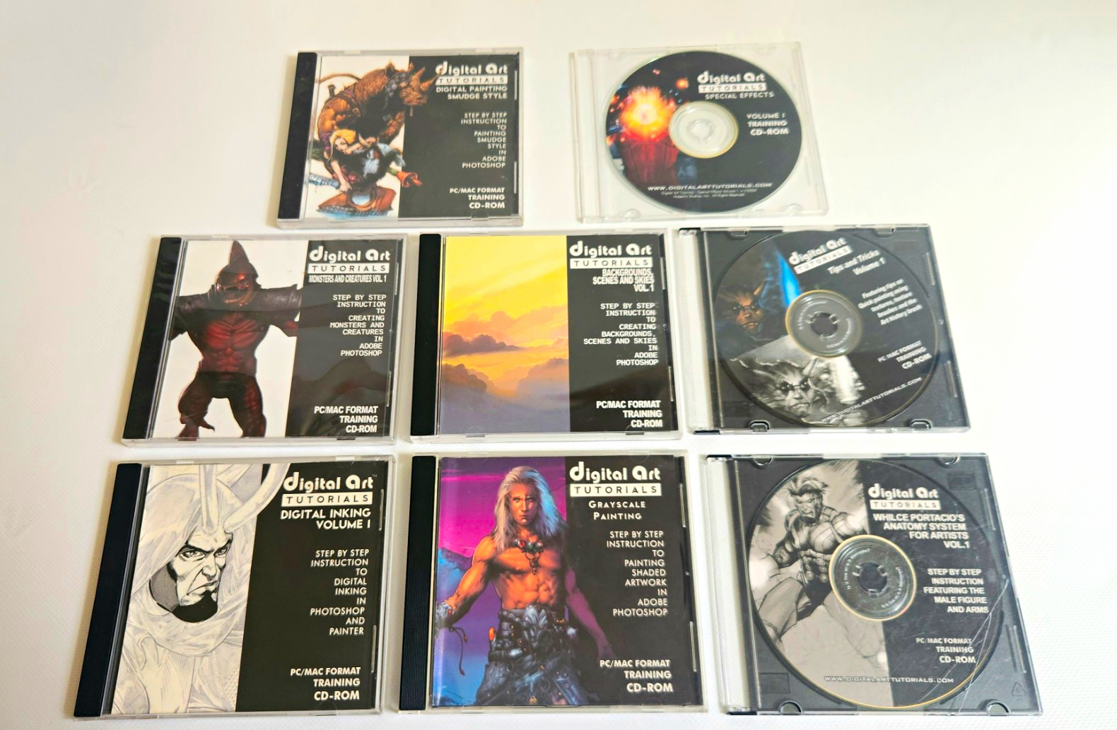 Digital Art Tutorials PC/Mac Training CD Lot Brian Haberlin, Portacio 8 Cds