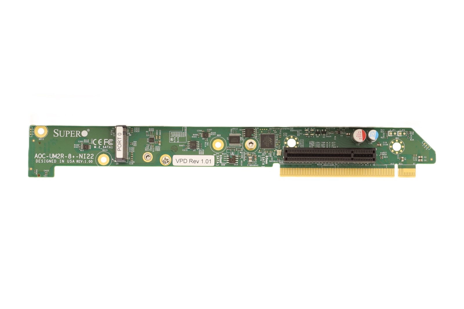 SuperMicro PCI Express x8 Riser Card P/N: AOC-UM2R-8+-NI22 Tested Working