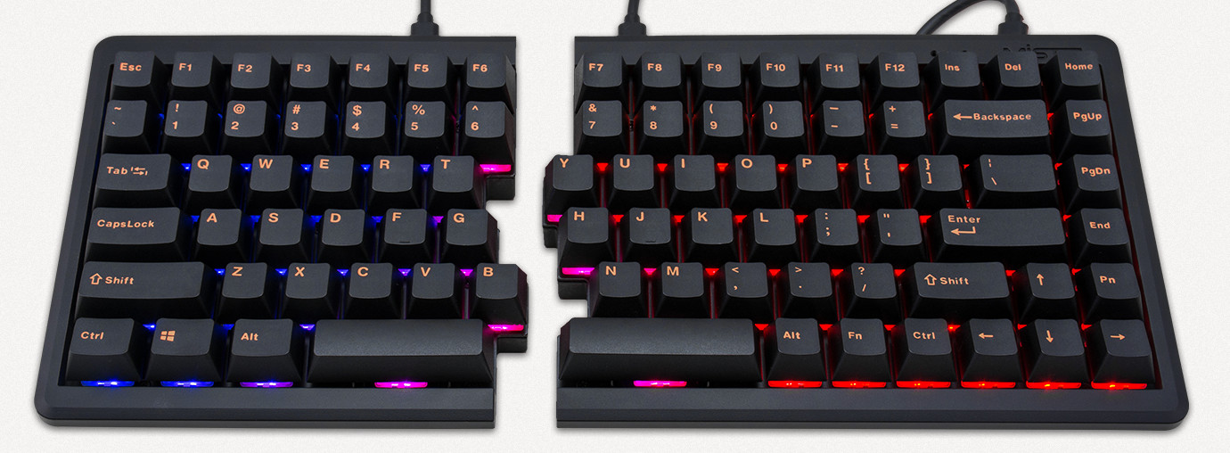 Mistel MD770 RGB Brown/Black Orange Mechanical Keyboard for Computer and Gaming