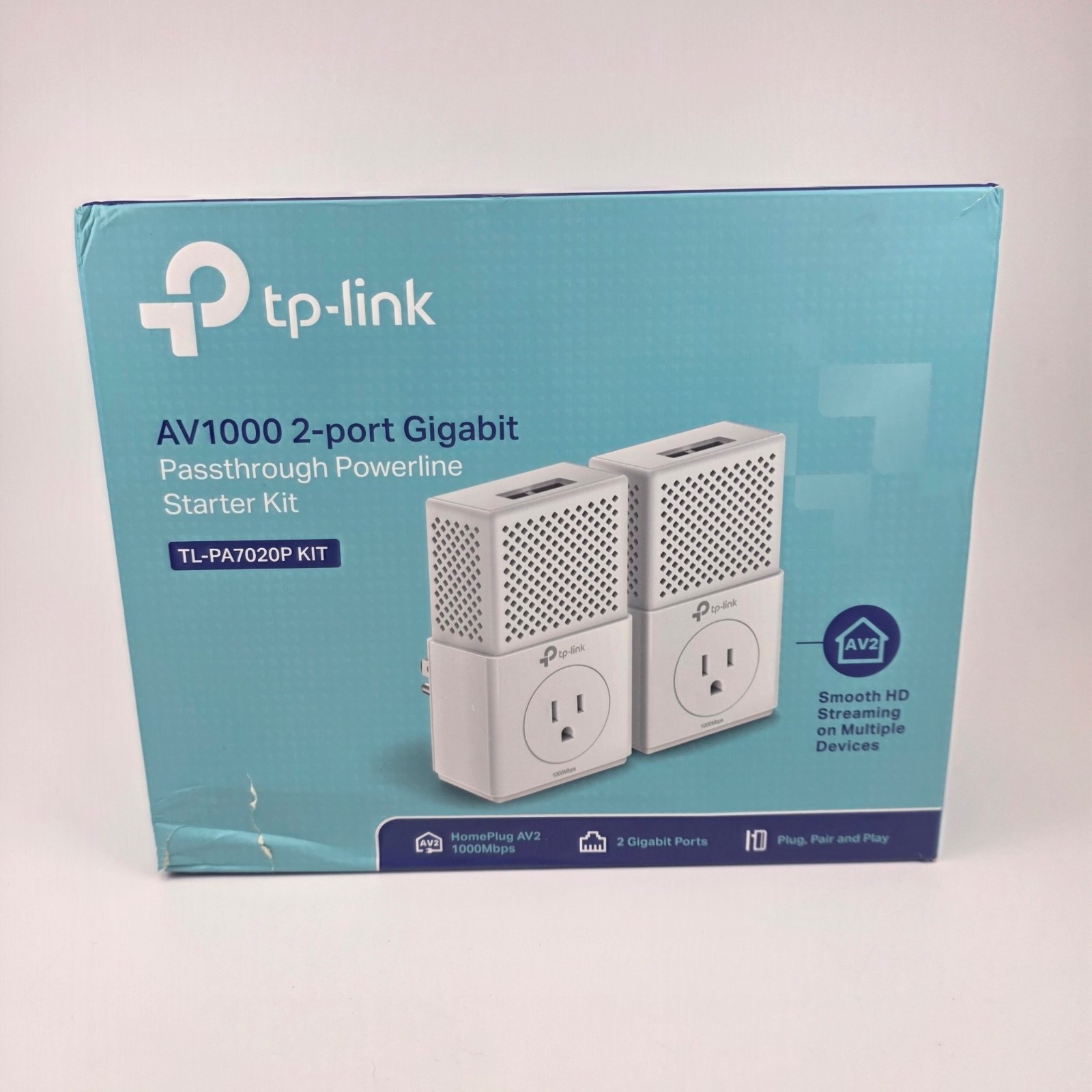 TP-Link TL-PA7020P KIT AV1000 Powerline Starter Kit 1 New 1 Used Excellent