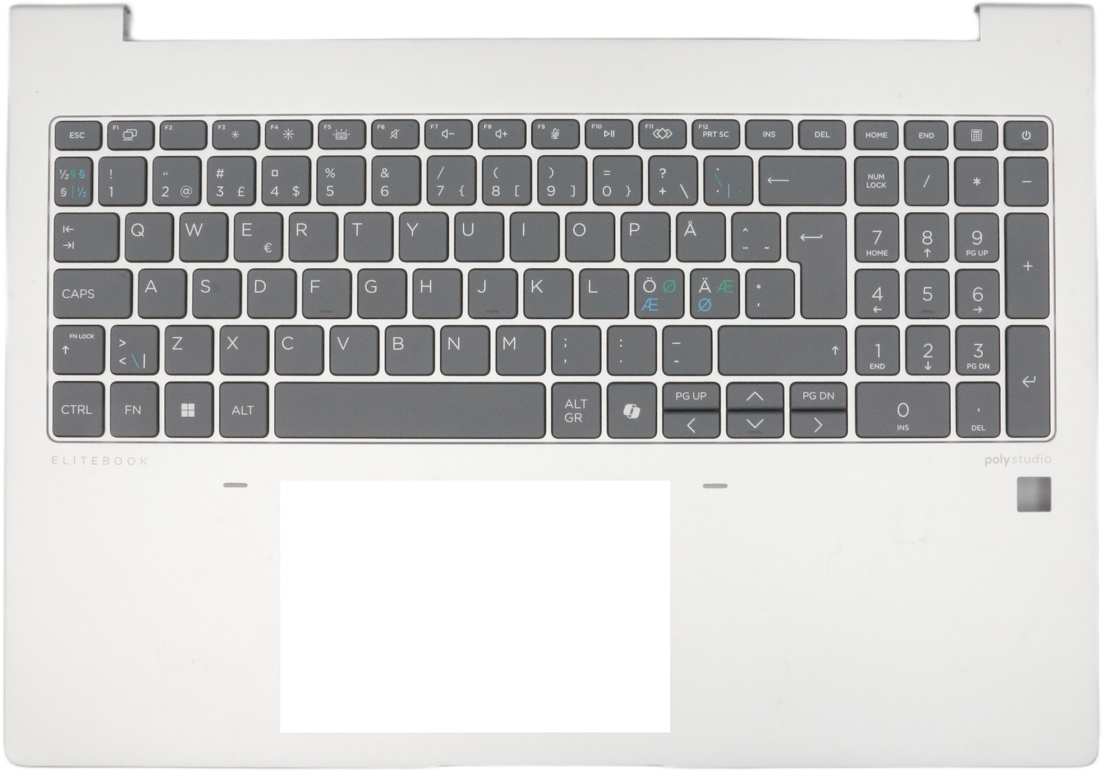 ORIGINAL QWERTY NORDIC Keyboard Palmrest for HP ELITEBOOK 660 G11 665 G11 LED