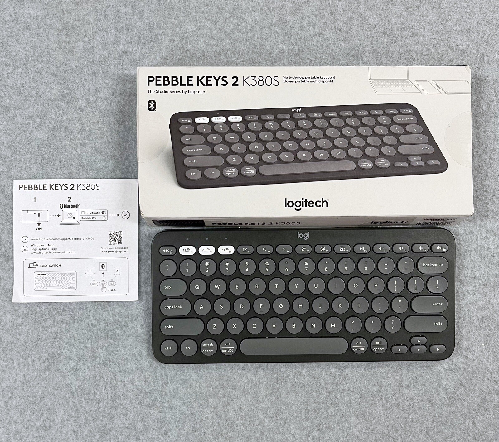Logitech Pebble Keys 2 K380S Slim TKL Wireless Scissor Keyboard Tested Good