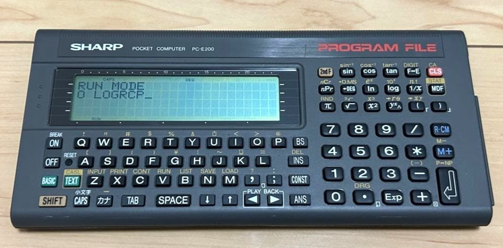Junk Sharp PC-E200 Pocket Computer Program File Electronic Calculator Basic JP