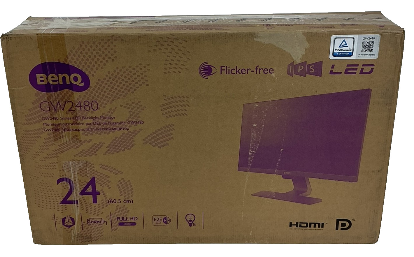 BenQ GW2480 Computer Monitor w/Built in Speaker 24" FHD 1920x1080p HDMI