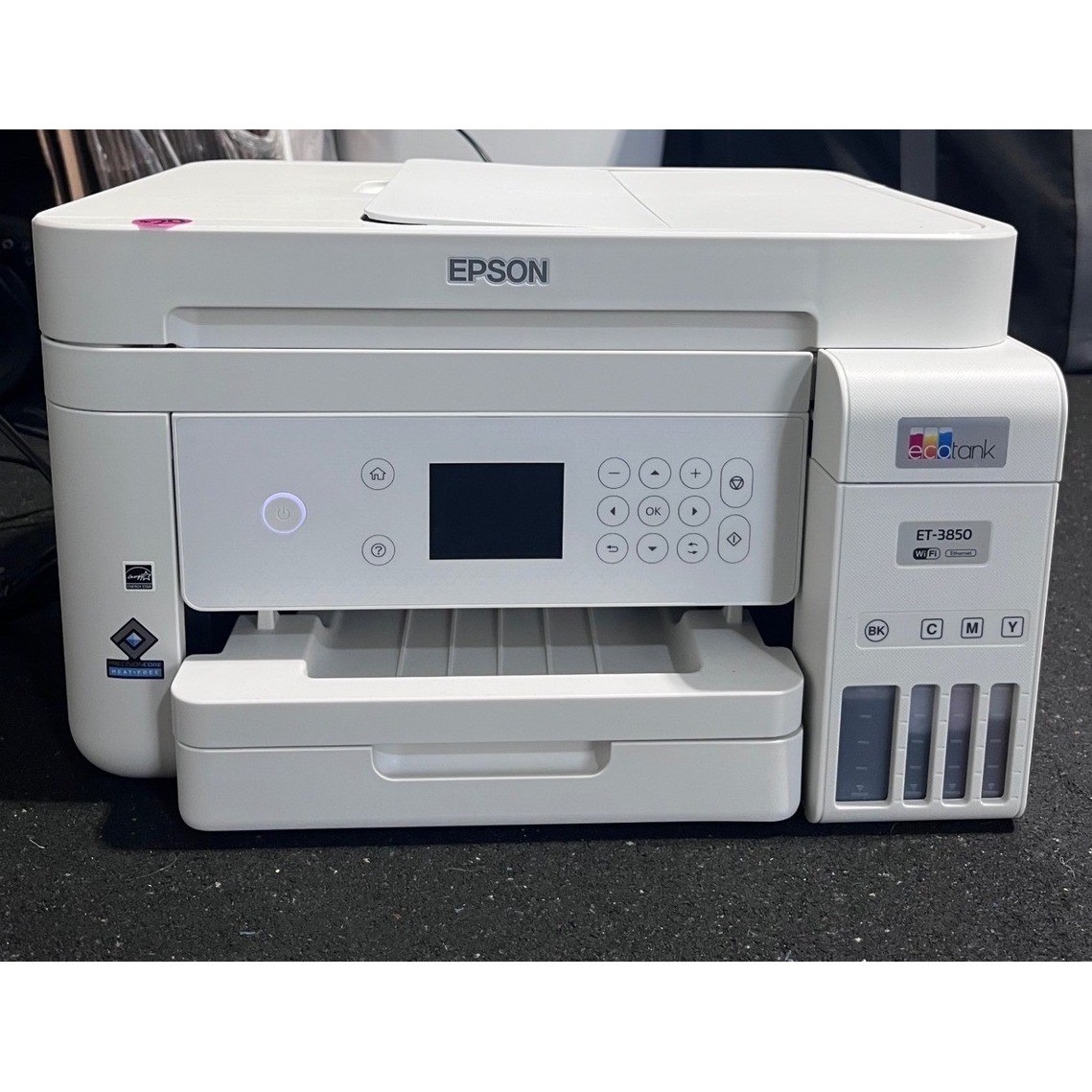 Epson EcoTank ET-3850 Wireless All-in-One Supertank Printer White C11CJ61202