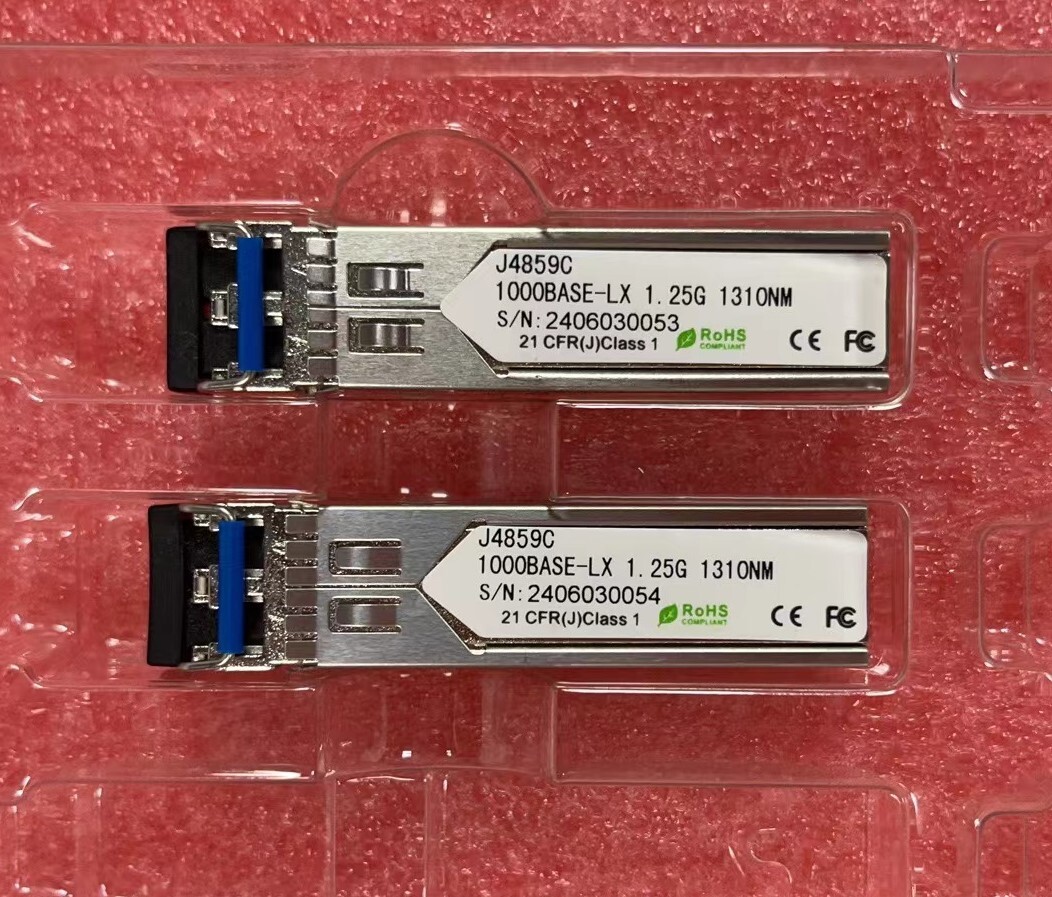 LOT OF 10PCS J4859C-COMPATIBLE HPE 1000BASE-LX 1.25G 1310NM 10KM SFP DDM OPTICAL