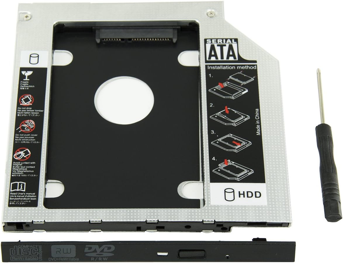 9.5Mm SATA to SATA 2Nd SSD HDD Hard Drive Caddy Adapter Tray Enclosures