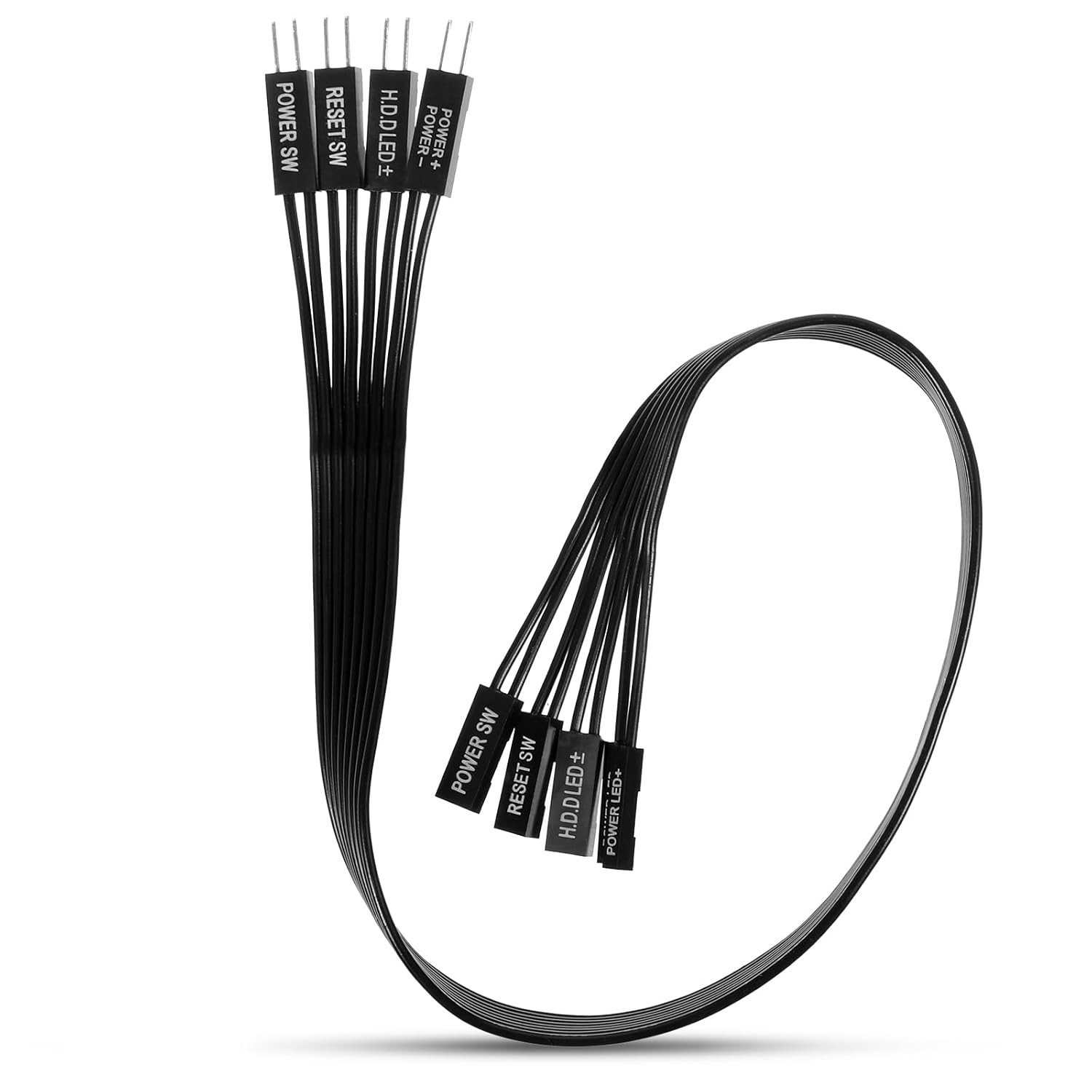 Motherboard Front Panel Extension Cables, Front Panel Connector, 24Awg Flat
