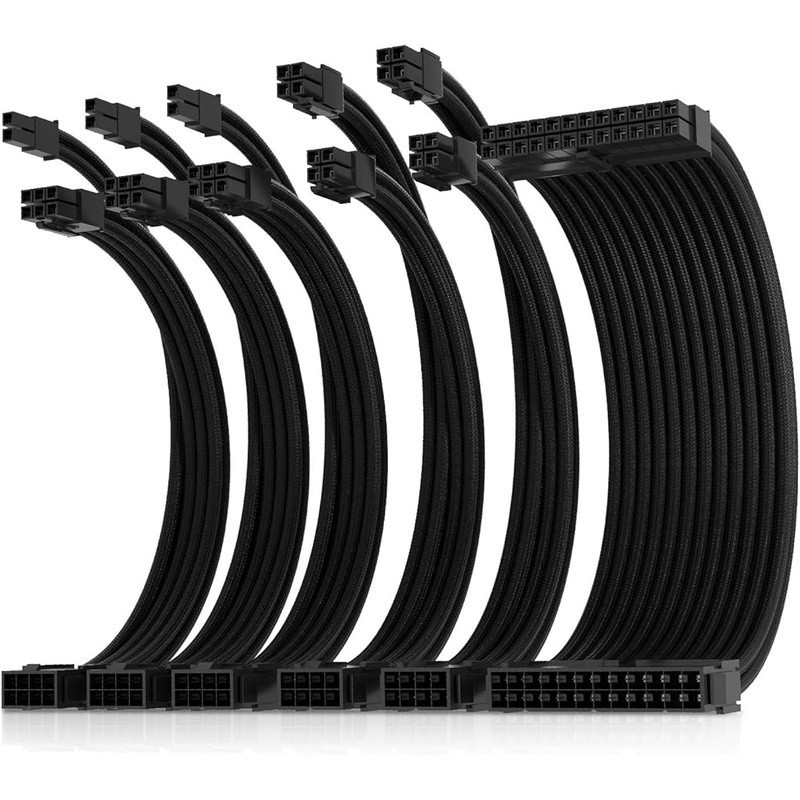 RGB Power Supply Extension Kit 24pin ATX 4 4pin EPS 8pin PCI-E Cable Management