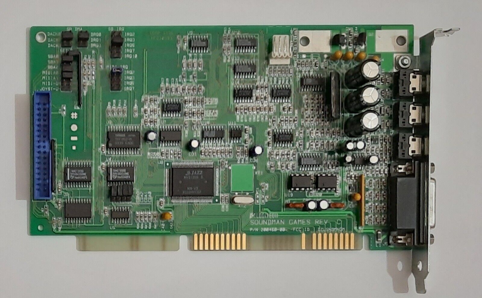 Logitech Soundman Games ISA Sound Card (Media Vision Jazz MVD1208, OPL3, 1993)