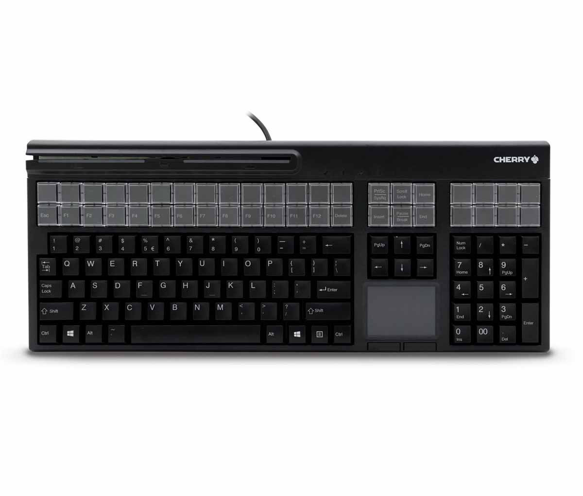 Cherry Keyboards LPOS,QWERTY USB W/TOUCHPAD BLK 3TRK USB 127 PROGR KEYS 42REL