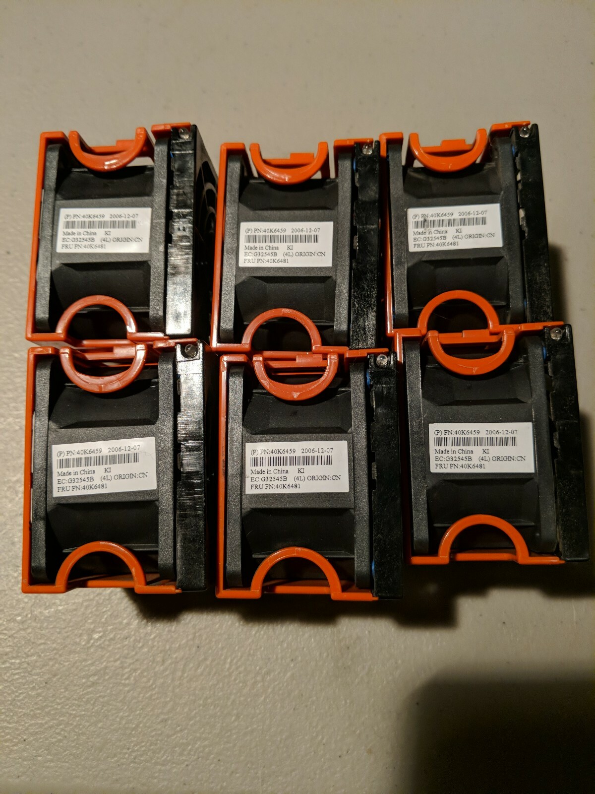 Set of Six IBM xSeries 60mm HotSwap Fans PN 40K6459 IBM xSeries 346/3665/3650