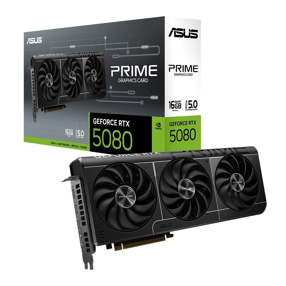 ASUS PRIME NVIDIA GeForce RTX 5080 16GB GDDR7 PCI Express 5.0 Graphics Card