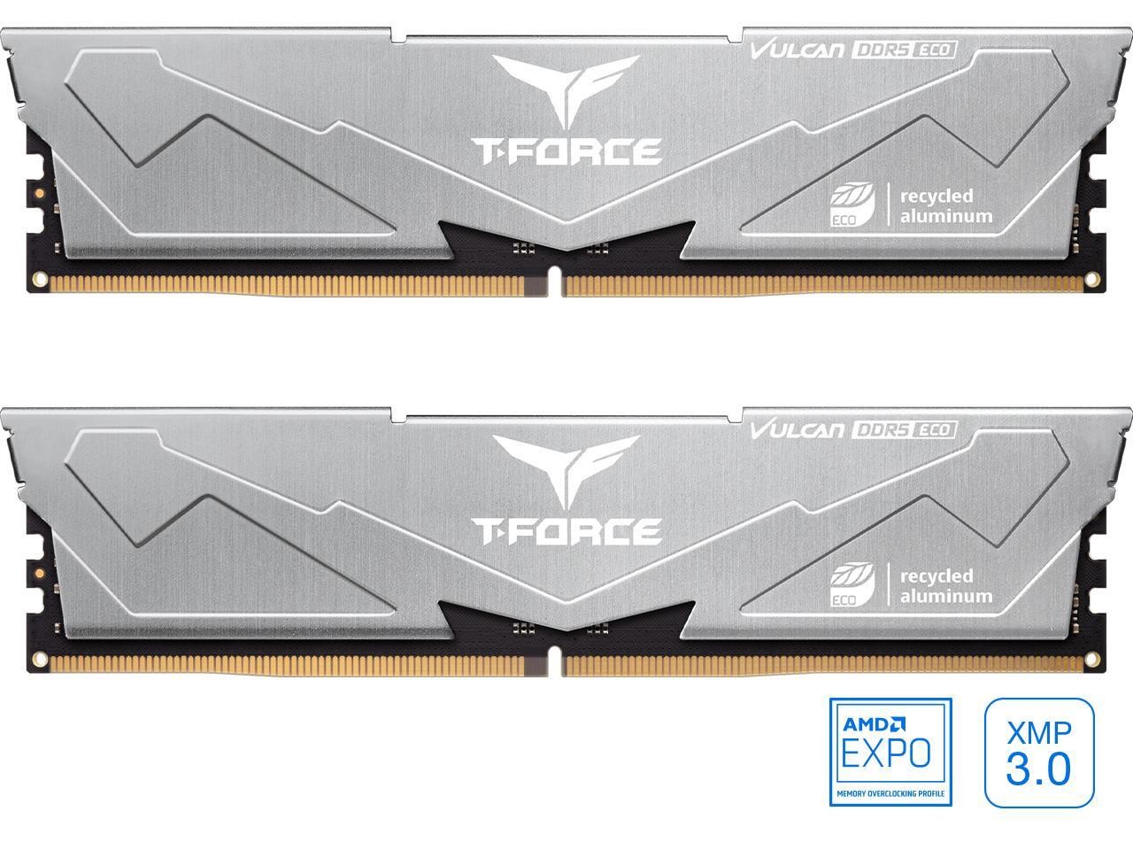 Team T-Force Vulcan ECO 32GB (2 x 16GB) 288-Pin PC RAM DDR5 6400 (PC5 51200) Des