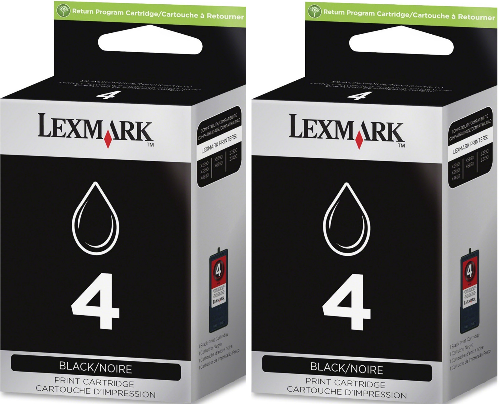 New Genuine Lexmark 4 2PK Ink Cartridges Z Series Z2520 Z2390 X Series X5690