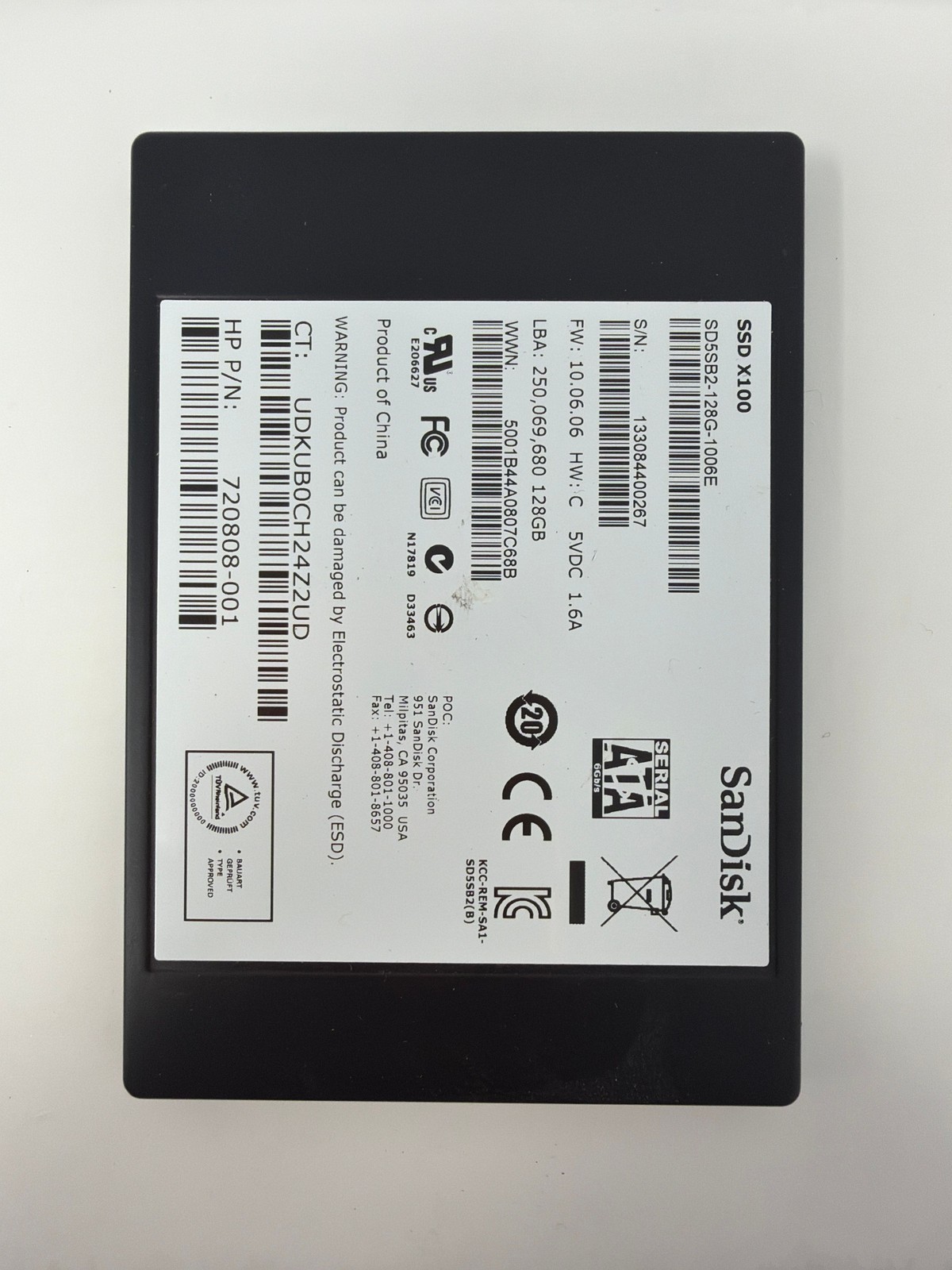 SanDisk SD5SB2/128G-1006E 128GB SATA Grade B