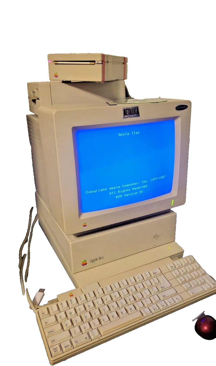 Apple IIgs WOZ Edition Vintage Computer System with Monitor & Disk Drives PARTS
