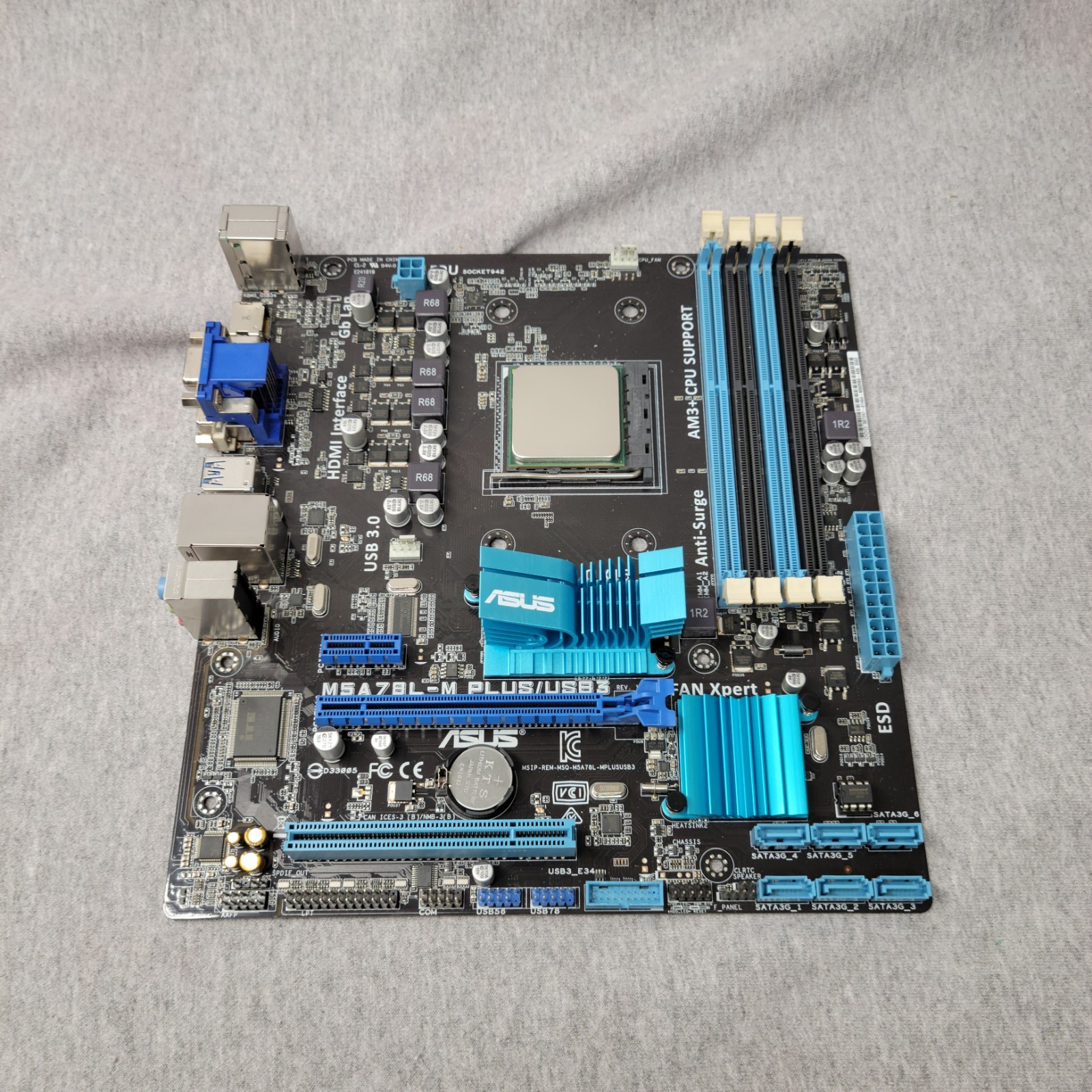 ASUS M5A78L-M/USB3 Socket AM3+ Motherboard AMD Fx6300 DDR3 USB3.0 HDMI SATA3 CPU