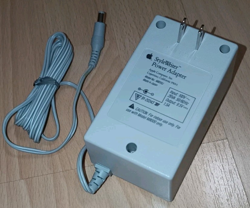 Genuine Apple M8000 StyleWriter Power Supply M8010J 25W NEW Japan 100V Old NOS Stock