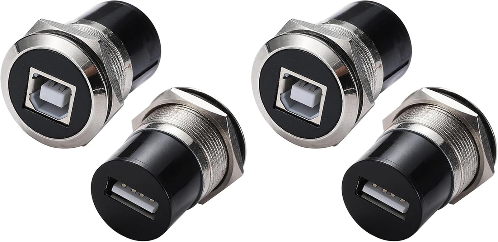 2PCS USB B to a Panel Mount Connector, USB 2.0 Female Data Connector
