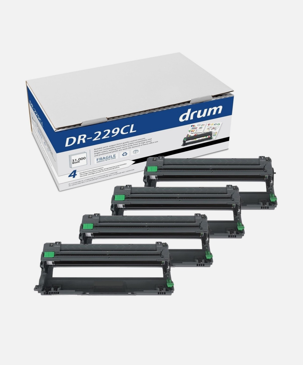 DR229CL Drum Unit Compatible Replacement for Brother DR229CL Drum, DR-229 DR-...