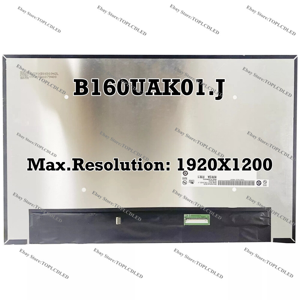 B160UAK01.J 16.0 Inch 1920X1200 New LCD Screen Replacement Display Panel Matrix