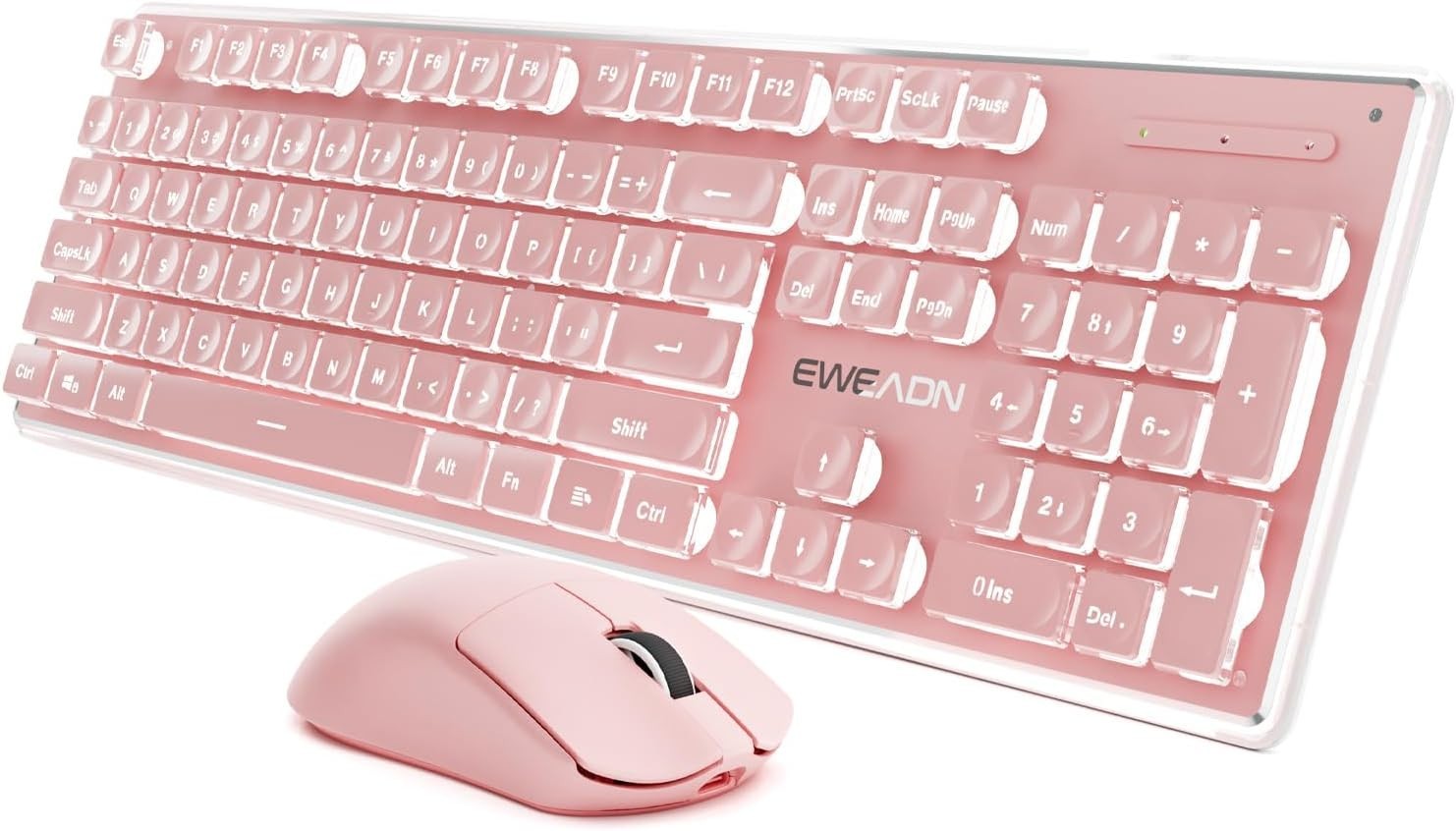 EWEADN X SEUNKWANG V3 WIRELESS KEYBOARD & MOUSE SET PINK BLUETOOTH METAL PANEL